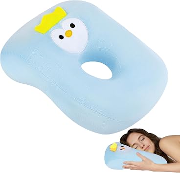 Ear Piercing Pillow, Cute Soft Penguin Piercing Pillow, Blue