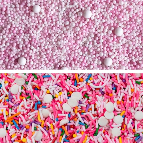Image of Fancy Sprinkles Bubbles & Bashes Sprinkle Set | Pink Pinata & Bubble Bath | Pink Sprinkles for Cake, Cupcake & Cookie Decorating | Baby Shower & Bachelorette | 2 Pack (0.5c)