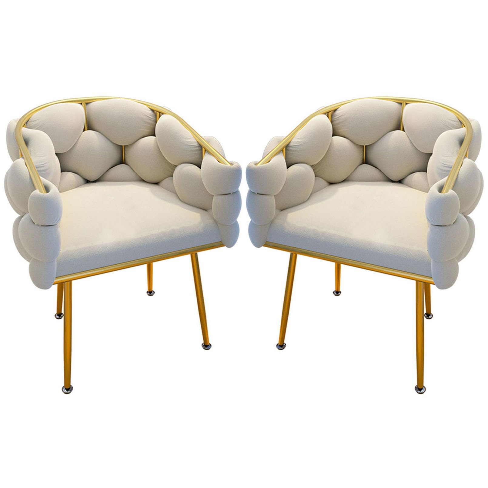 Chaises de salle à manger lot de 2 velours style urbain gris