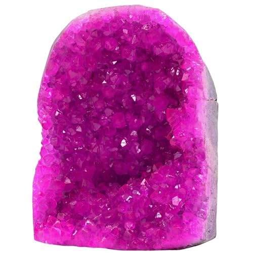 Rose Red Geode Cluster (400-500g/0.88-1.1lb) - 5-10cm Spiritual Crystal for Home & Office, Crystal Cathedral Decor, Crystal Coll