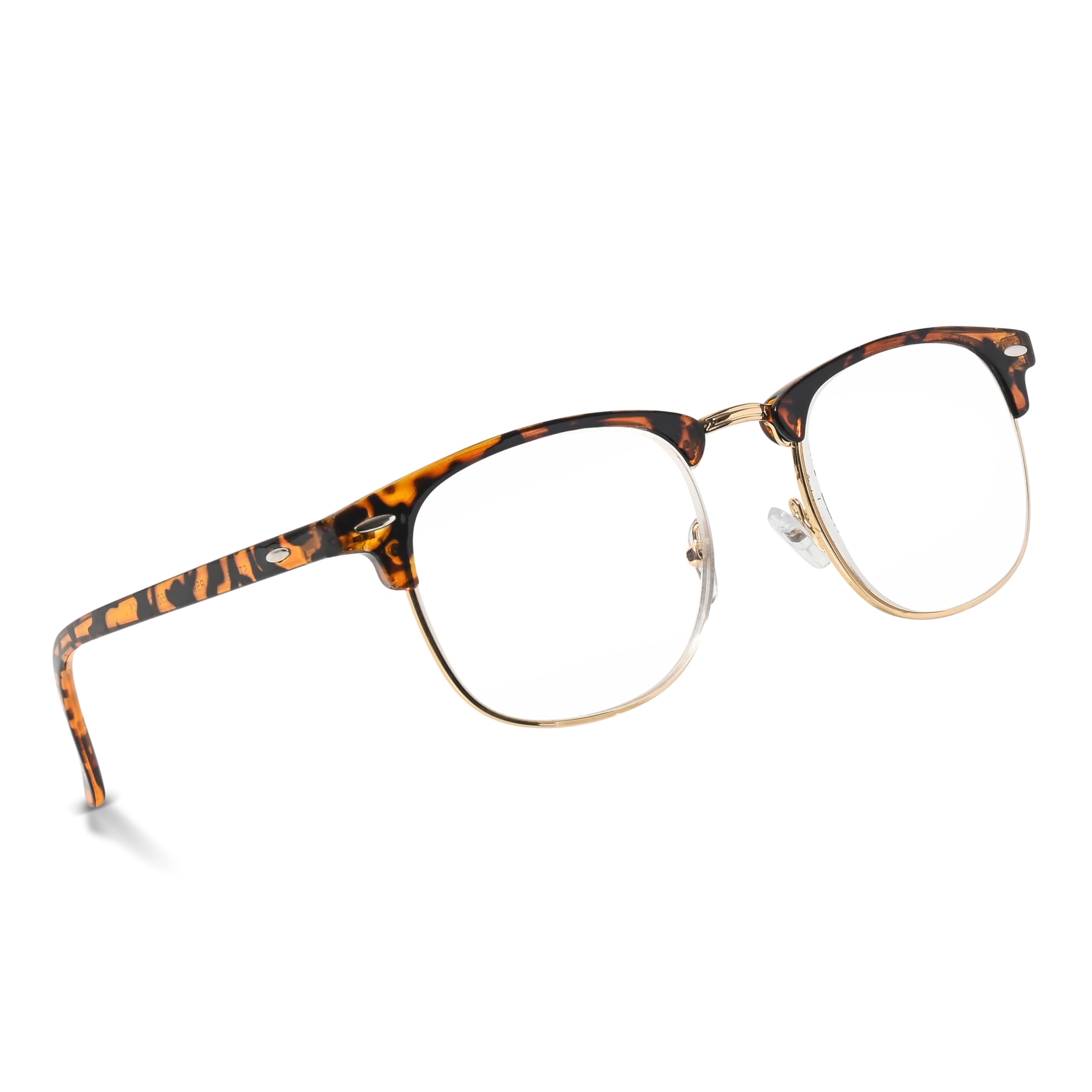 In Style Eyes Sellecks High Magnification Retro Reading Glasses, Classic Browline Style, 6.50-7.00
