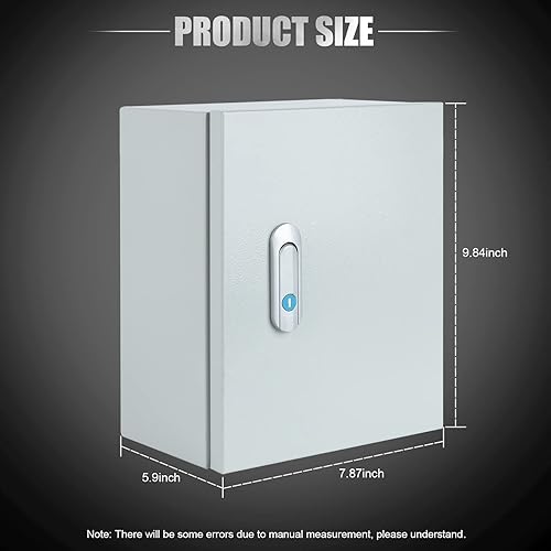 Miniatura 6 de Caja de conexiones eléctricas de acero, Caja de caja eléctrica para interiores y exteriores, Caja de metal resistente al agua y al polvo, Montada en