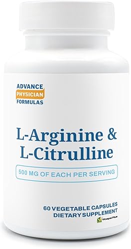 L-Arginina 500 mg, L-Citrulina 500 mg, 60 Cápsulas Vegetales