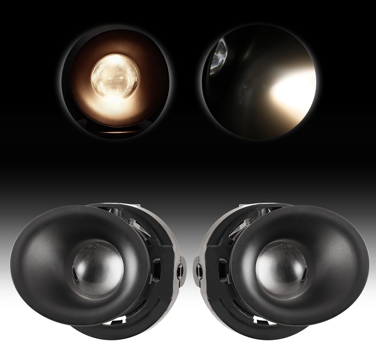 ROXX Fog Lights For 2015-2023 Dodge Challenger, Front Pair Bumper Lamps Fog Light Replacement Set with Switch and Wiring Kit (OE Style Clear Lens w/Bulbs)