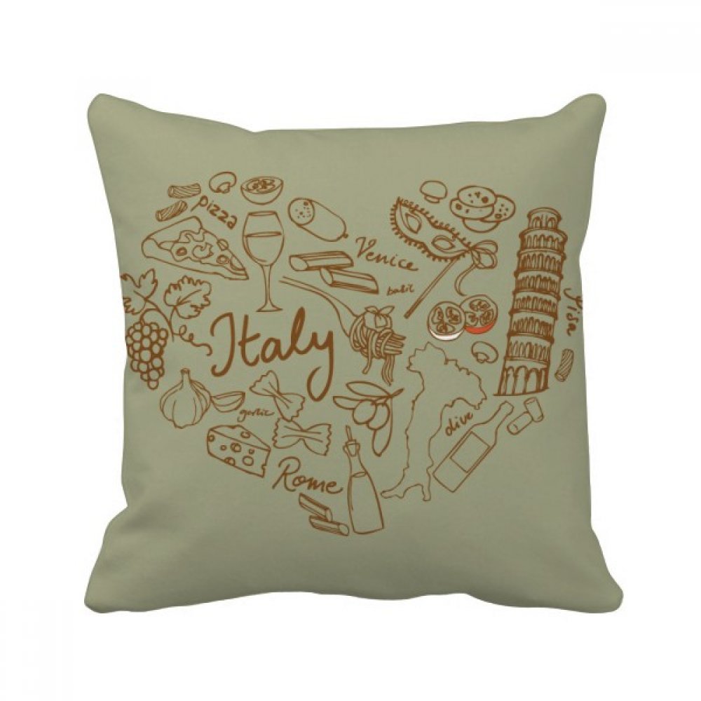 Coussin italie vin de raisin multicolore 40 x 40 cm avec insert pour canapé de salon