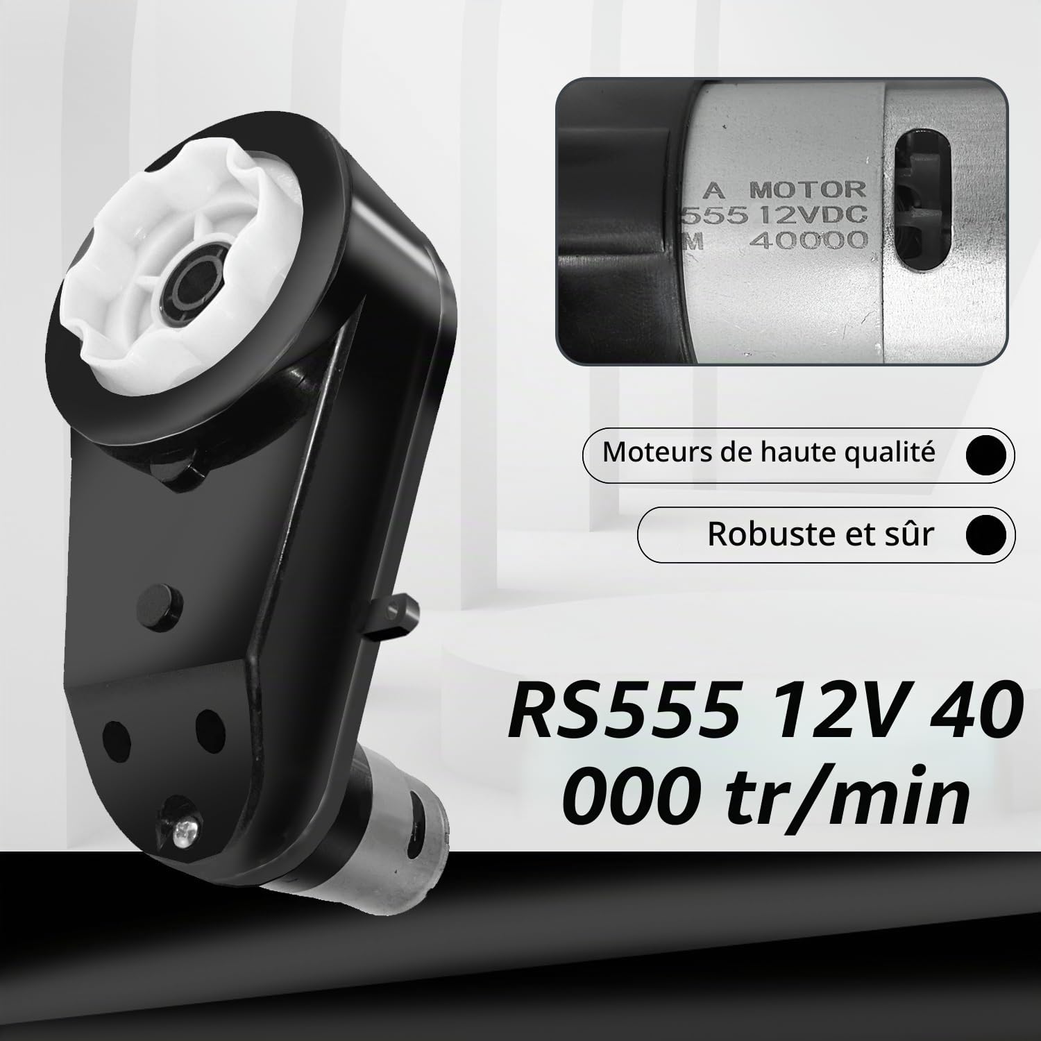 Lot de 2 moteurs haute vitesse 12 V RS550 40 000 tr/min pour voiture d'enfant, moteurs 12 V sont utilisés dans les pièces de rechange de véhicules pour enfants, coupleur gratuit