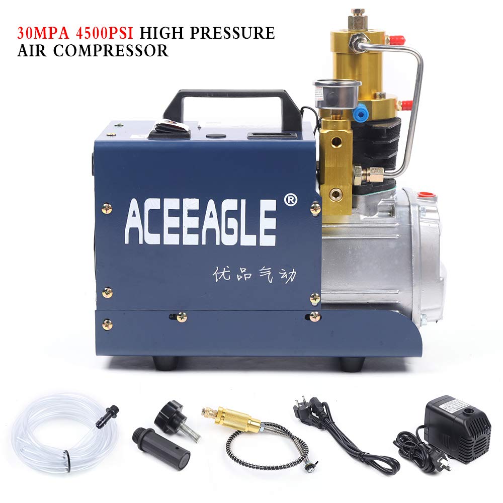 Pompe à Air Haute Pression 220V 300 Bar 30 MPa - Compresseur PCP Pour Carabines à Air, Plongée - Version Légère Pour Petits Réservoirs Jusqu'à 1 Litre