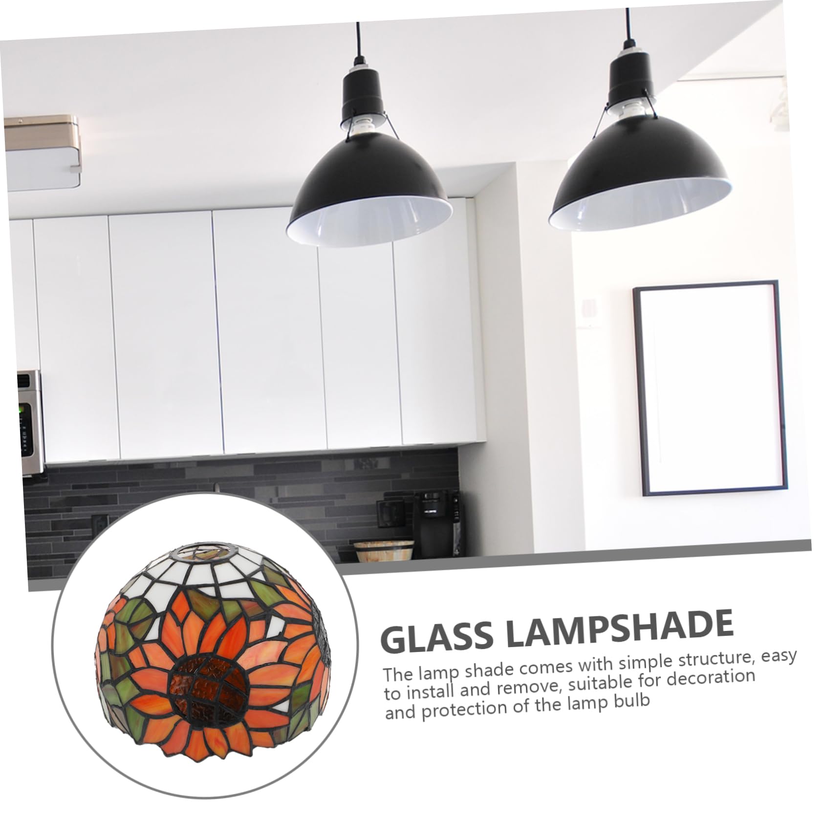 Artibetter Lampadario Vetro Per Decorazione Casa e Illuminazione Facile Installare Compatibile Design Per e Accoglienti