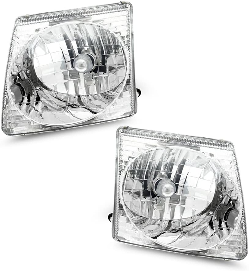 Set of 2 Headlight Headlamp Assembly Clear Lens Halogen Left & Right Side For Ford Explorer Sport 2001-2002 & For Explorer Sport Trac 2001-2005 - FO2502170 FO2503170