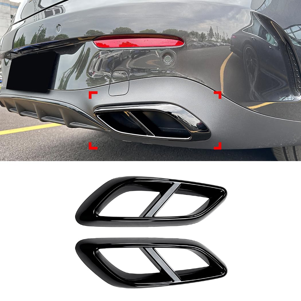 Tłumik końcowy Dla Mercedes Benz CLE pasuje do Coupe C236 2024 2025 AMG samochód tylny gardziel rura wydechowa końcówki tłumika układ wydechowy samochodowy(Glossy black)