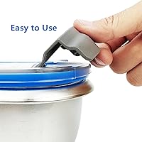 Vista 7 de Contenedor grande de acero inoxidable de 57.5 fl oz con tapa, contenedor de almuerzo de metal Bento para adultos, contenedor reutilizable