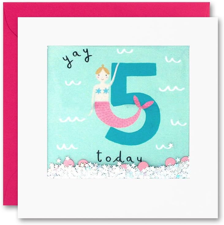 James Ellis - Age 5 Mermaid Shakies Birthday Card - PT2791