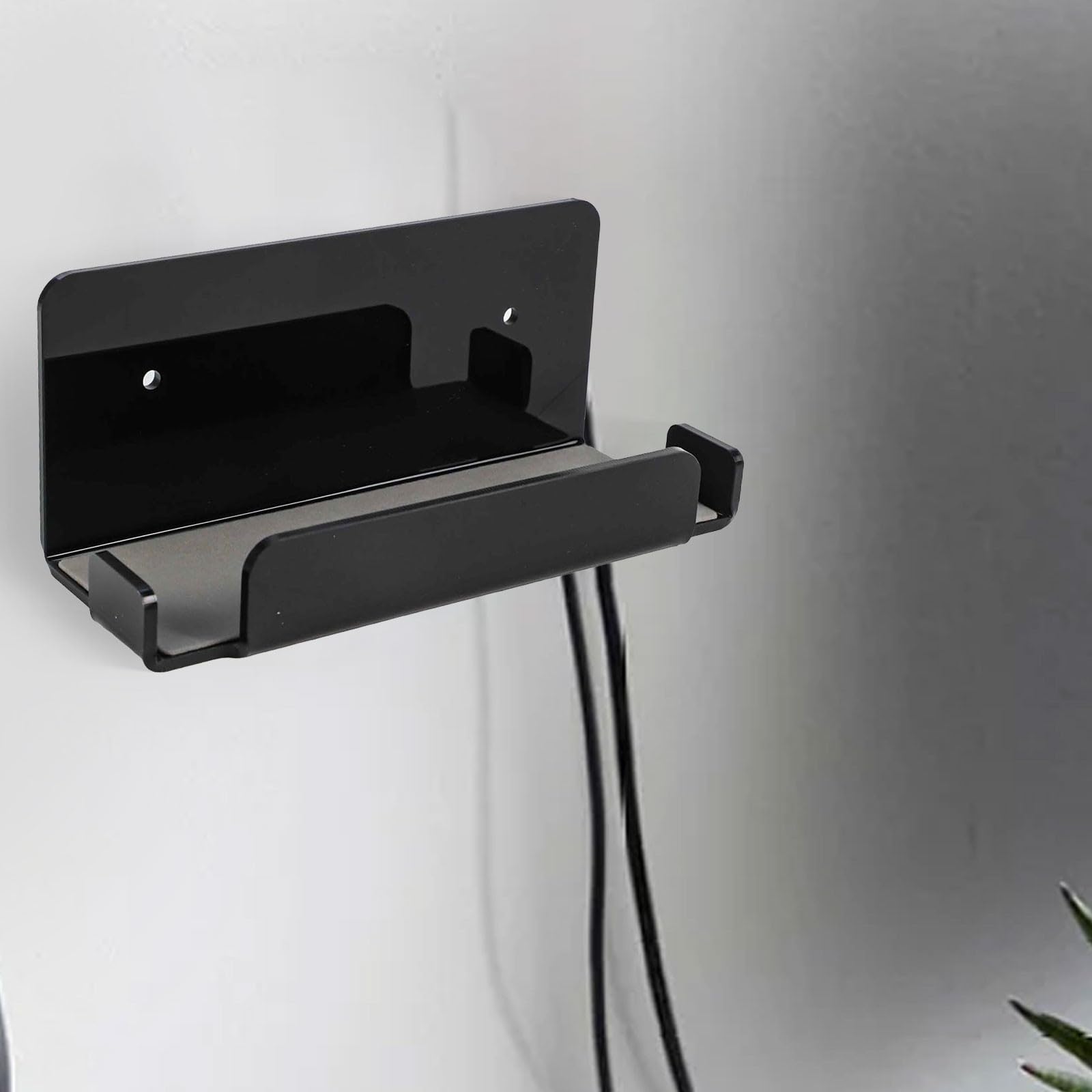 Supporto da parete in acrilico per Nintendo Switch Dock - Mensola salvaspazio, nero