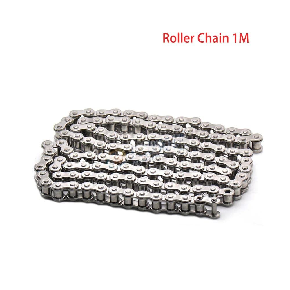 1 Uds. 1 metro/1,5 metros 08B-1 paso de cadena de rodillos 12,7mm cadena de transmisión Industrial de acero inoxidable/conector de cadena(Roller Chain 1M)