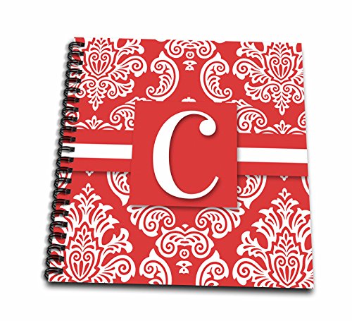Livre de mémoire lettre C pour conserver vos écrits précieux style damas