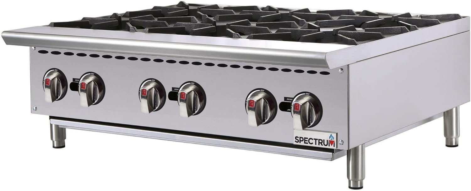 Winco Countertop Natural Gas Hot Plate,2 Burner