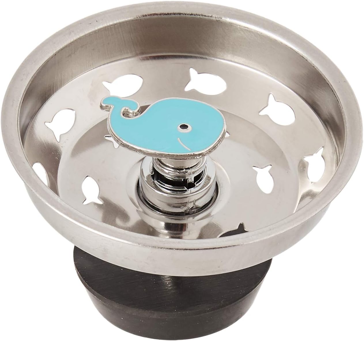 Boston Warehouse Blue Whale Kitchen Sink Strainer, 3.25 inch, Stainless Steel