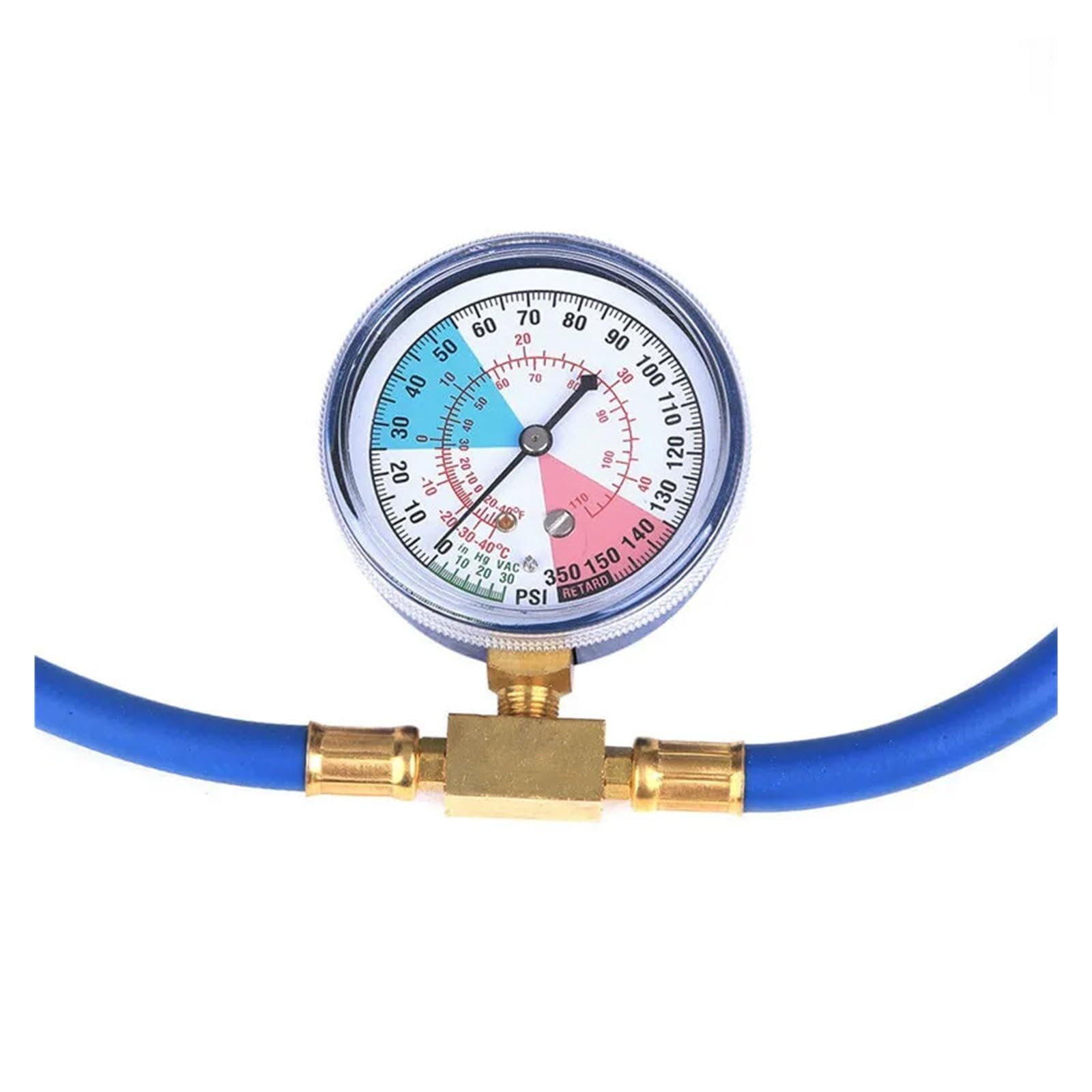 Juego de manómetro de colector de CA R134a, llenado de Gas refrigerante, Kit de Recarga de Aire Acondicionado automotriz, manómetro de válvula de Coche Compatible