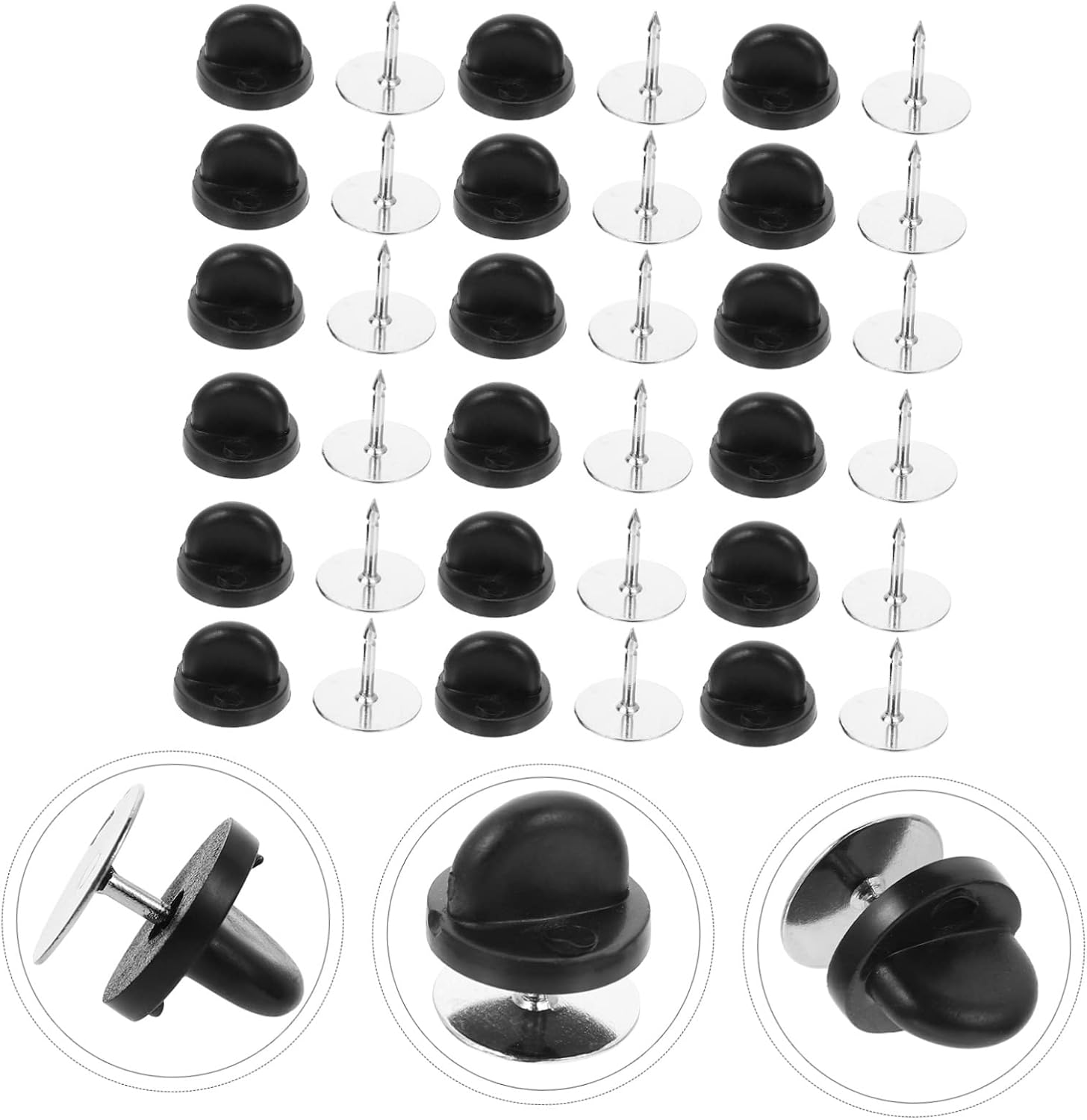 Operitacx 4sets Multi-Function Badge Pin Tie Accessory Replaceable Brooch Pin Professional Backs Convenient Backs for DIY