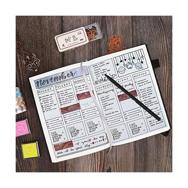 Drachen-Leder-Notizbücher mit 12 Farben, A5, geprägtes Schreiben, Hardcover, 200 Seiten, Papier, mehrfarbiger Stift, 21,6 x 14,5 cm – Bild 6
