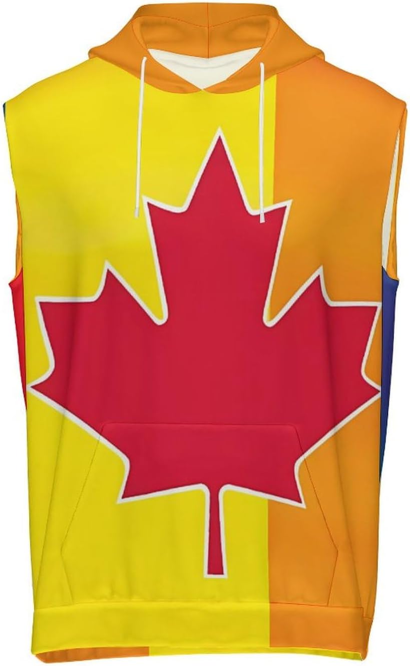 Men's Workout Hooded Tank Tops Sleeveless Muscle Gym T-Shirts