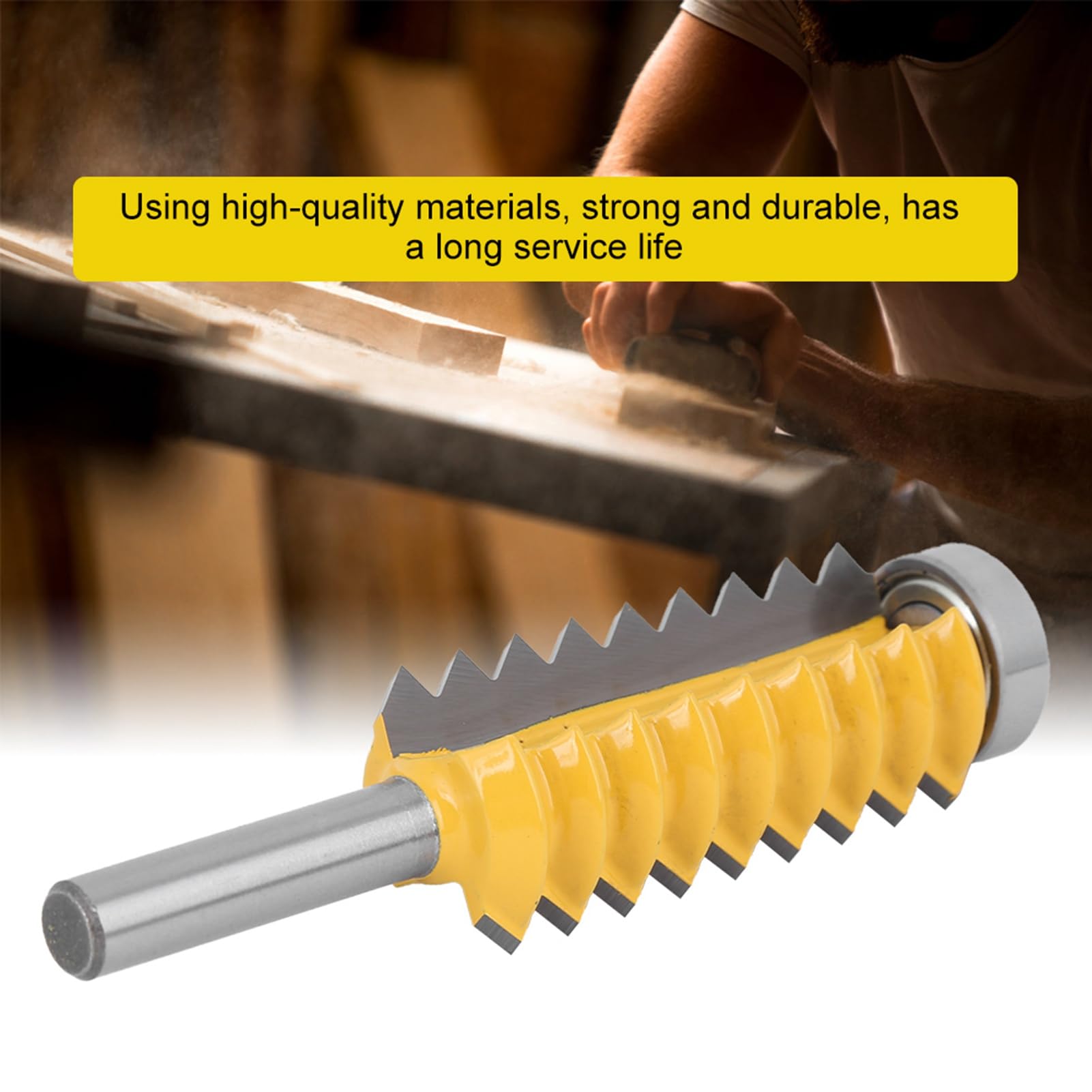 Socobeta Mèche de toupie Multi-Perles Fraise latérale Multi-Dents Fraisage du Bois(Multi-Tooth Tenon Knife 8X55)