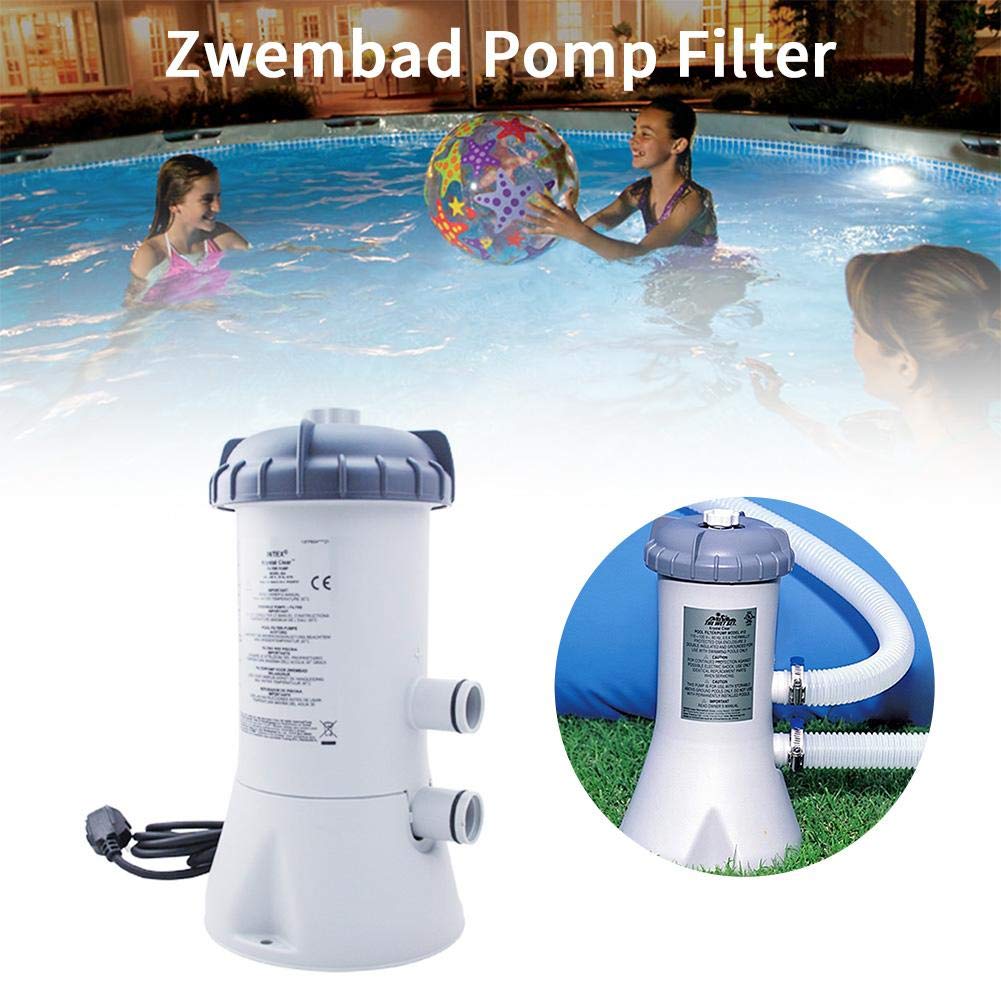 Bomba de piscina con filtro de arena de 2000 l/h, bomba de filtro de piscina eléctrica de 2000 – 240 V, bomba de filtro para piscinas, bomba de agua transparente sobre el suelo, herramienta de