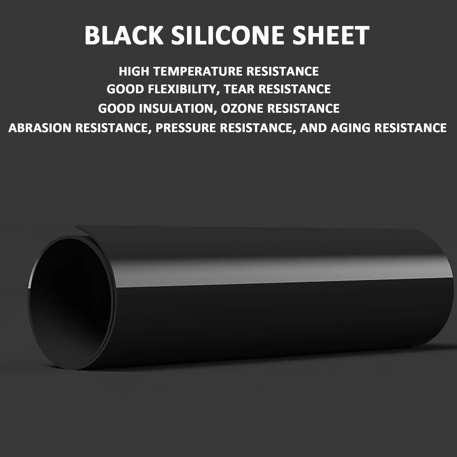 COYOUCO Black Silicone Gasket 500mm X 500mm Thickness1mm-5mm Silicone Sheet Suitable for Jewelry, DIY Sheet, Transparent Countertop Protection Pad,4MM