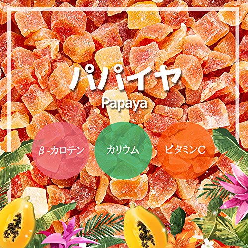 ドライパパイヤ 500g ドライフルーツ パパイヤ 乾燥果実 お菓子 おやつ 便利なアルミチャック付袋 防災食品 非常食 備蓄食 保存食 2枚目