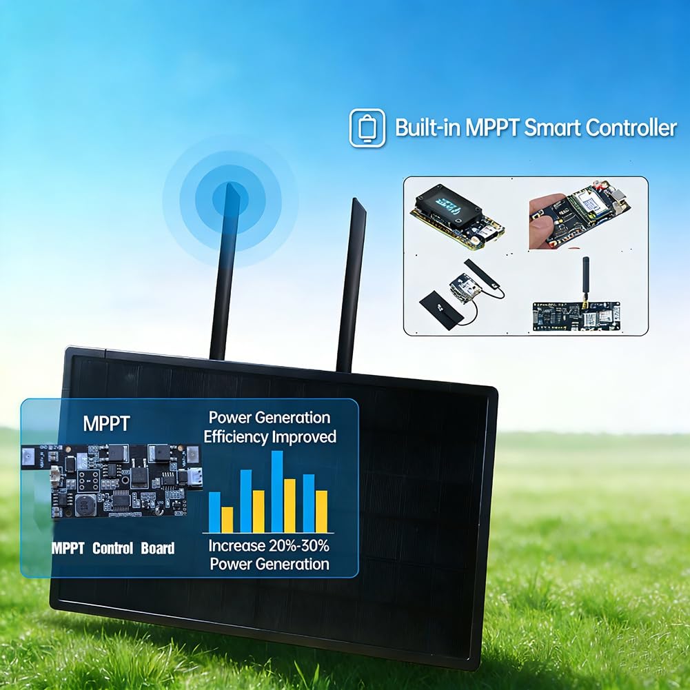 Für Heltec V3/V4 LoRa Batterie für RAK4631 IoT 12W MPPT Solarpanel Outdoor IP67 Wasserdicht WiFi Meshtastic 868Mhz