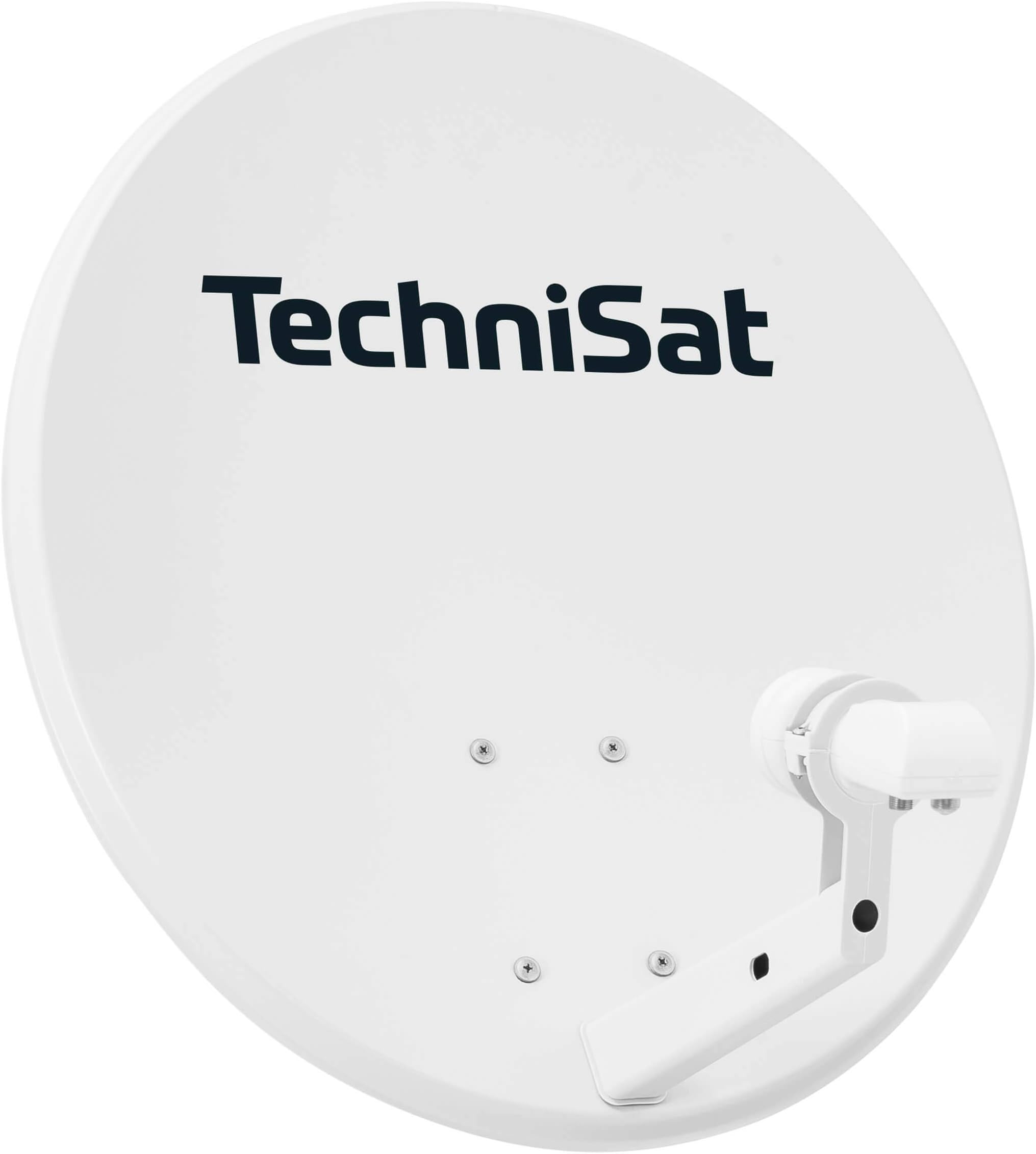 TechniSat TECHNITENNE 60 Satellietschotel - 60 Cm Met Twin LNB Voor 2 Gebruikers, Lichtgrijs