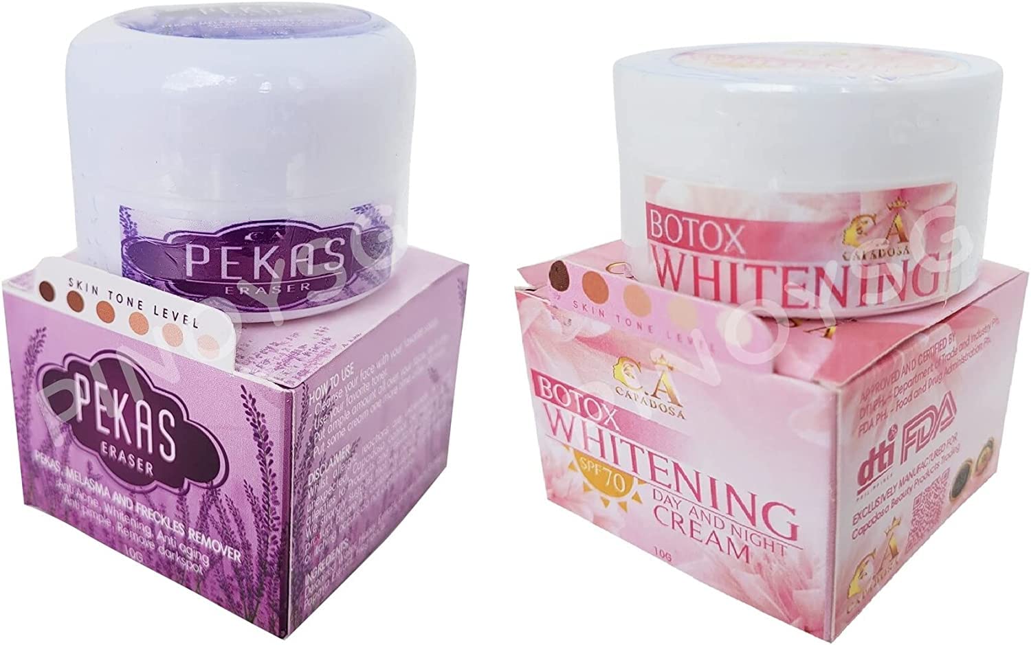 Capadosa Botox Day & Night Cream/Pekas Eraser Cream Combo by Dubai SkinCare