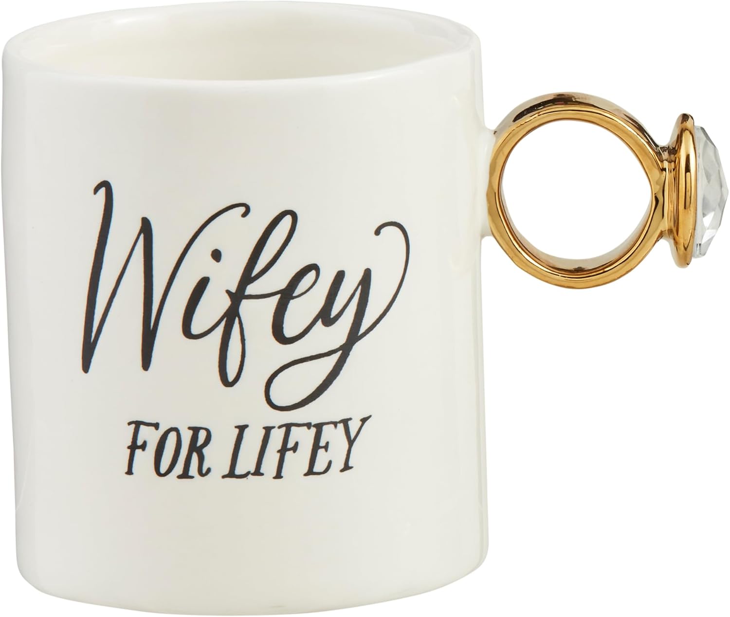 Mud Pie Engaged Ring Mug; 17 oz