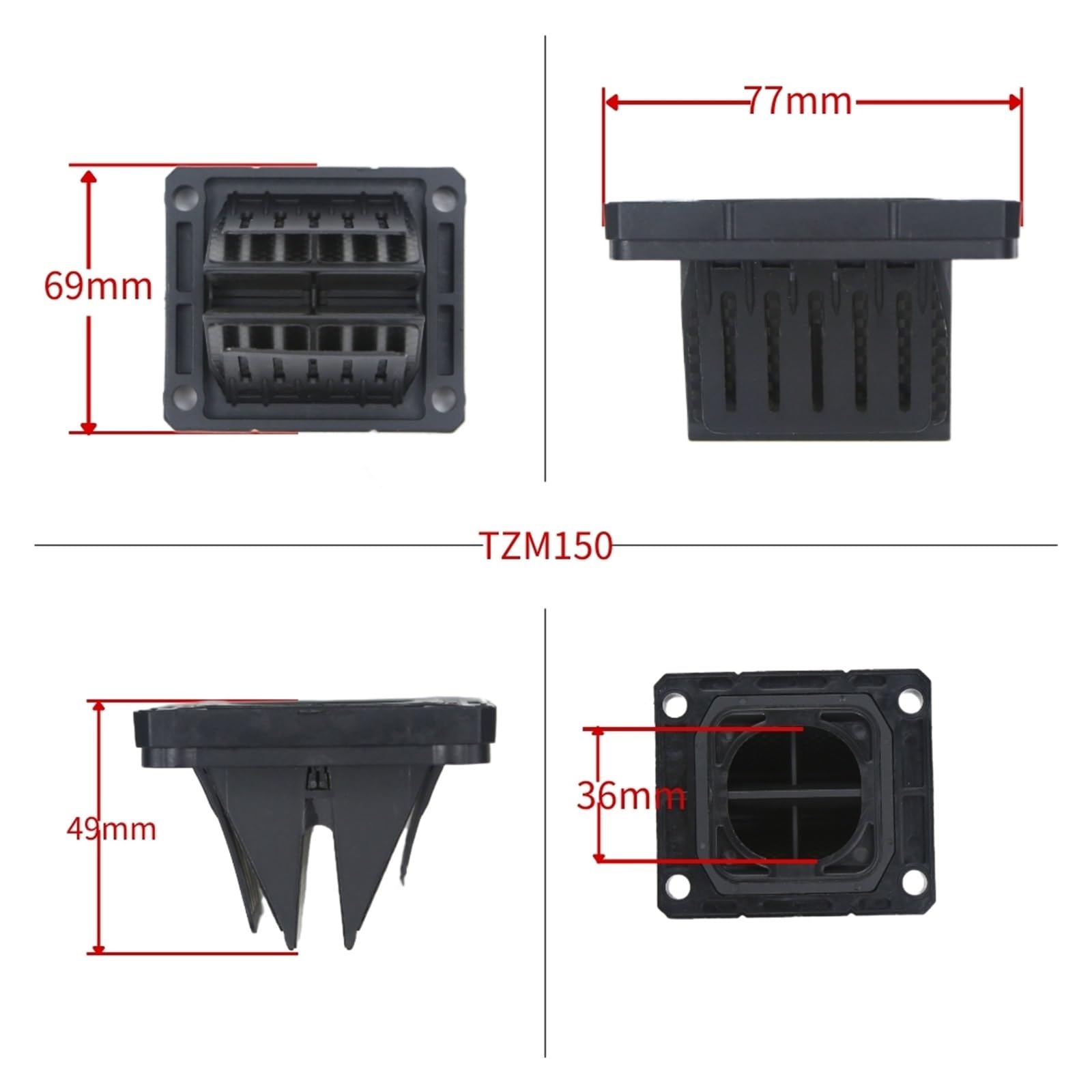 Système De Valve En Fiber Carbone Convient pour YAMAHA TZM150, TZR125, TZR240, TZR250, VR150, VT150 CLAPET BOITE POUR