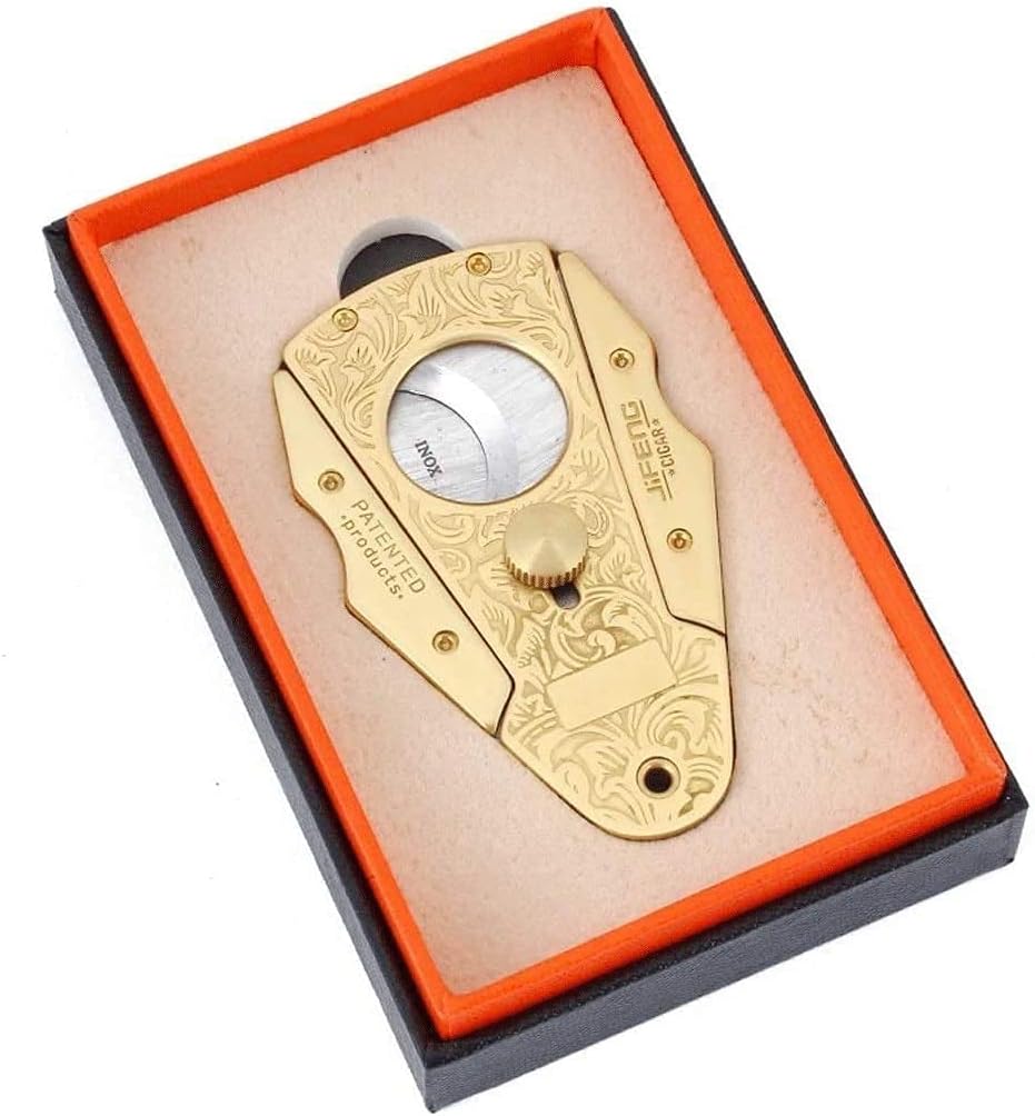 Cigar Cutter - Stainless Steel Portable Cigar Cutter, Double Sharpening Blade - Portable Cigar Scissors Stainless Steel Sharp Blade Exquisite, Perfect for Used by Cigar Lovers (Color : Black) (Black )