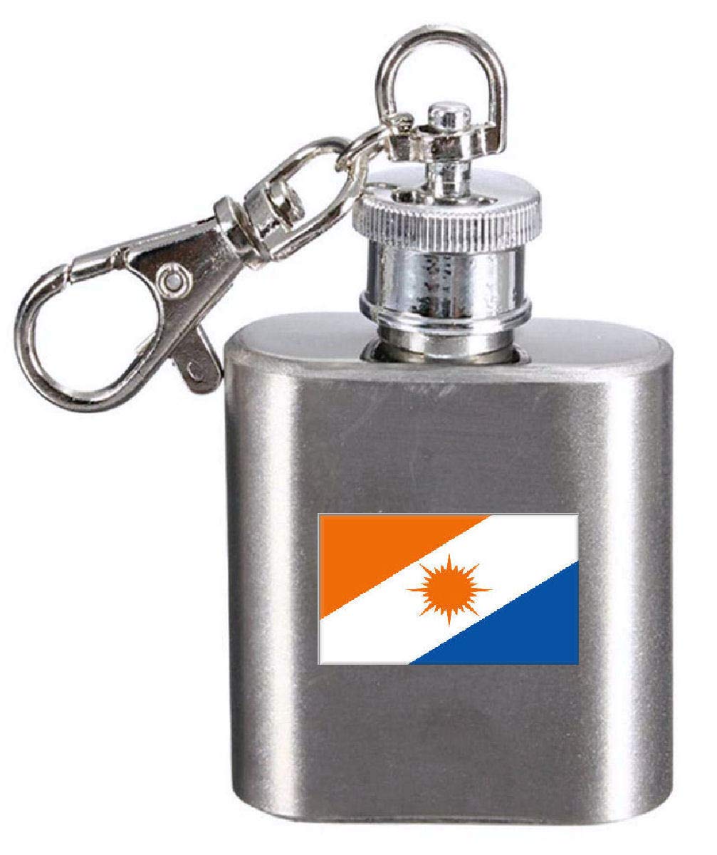 Flasque porte-clés gravé drapeau des Tocantins petit flacon de poche original