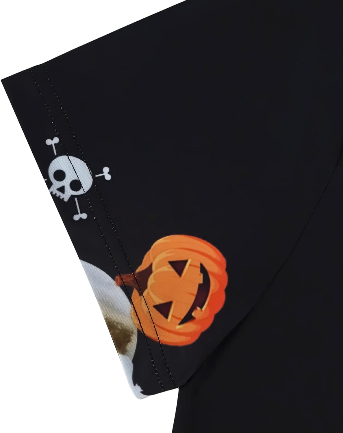 Halloween Shirts for Women: Castle Pumpkin Pattern Halloween Party Short Sleeve Costumes Crewneck T-Shirt - Image 5