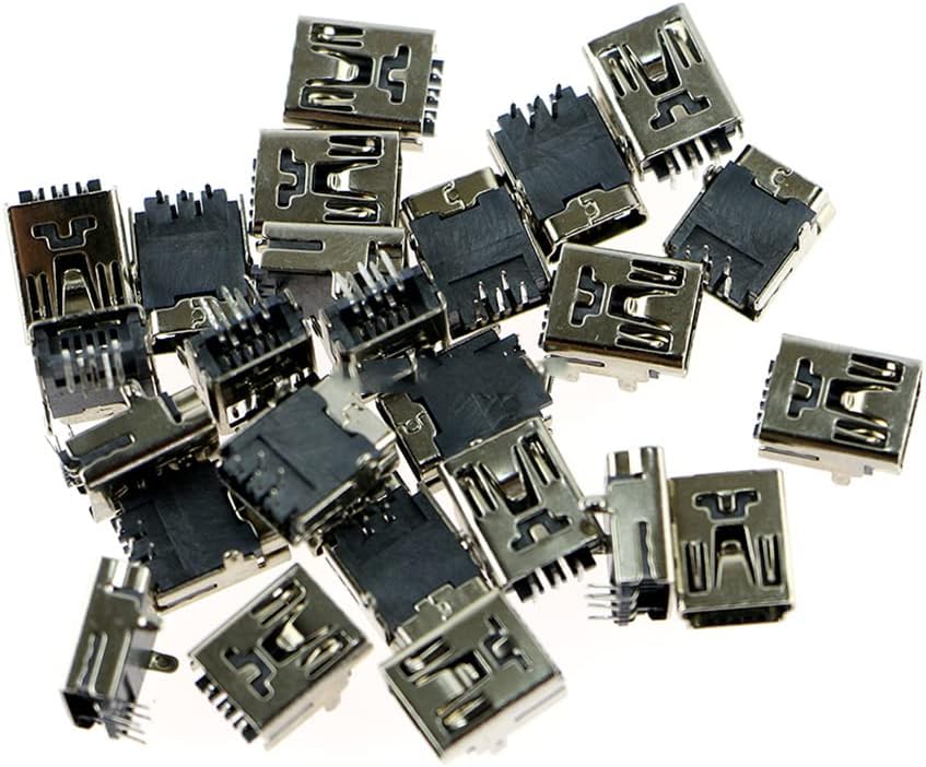 5pcs Replacement USB Charging Port Socket Power Charger Jack for Playstation3 PS3 Controller Repair Parts (A)