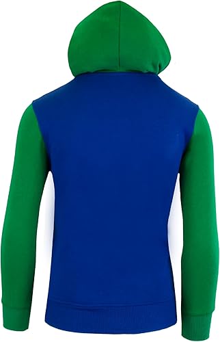 Miniatura 2 de Nintendo Super Mario Bros. Sudaderas con capucha para niños, Mario y Luigi con cremallera para niños