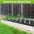 OUSHENG 35ft Green Garden Fence for Dog Pet, Easy Assembly Decorative Fencing Rustproof Metal Wire Panel Border Animal Barrier for Outside, Small Edging for Yard Lawn Outdoor Decor, Grids