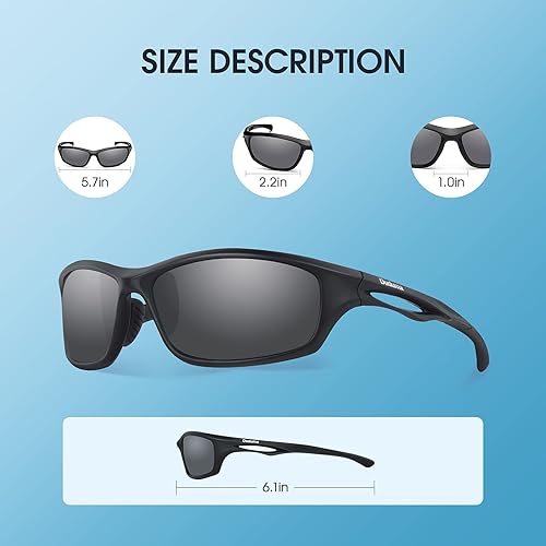 Miniatura 4 de Duduma Gafas de sol deportivas polarizadas para hombres mujeres correr ciclismo pesca golf conducir gafas de sol Tr90
