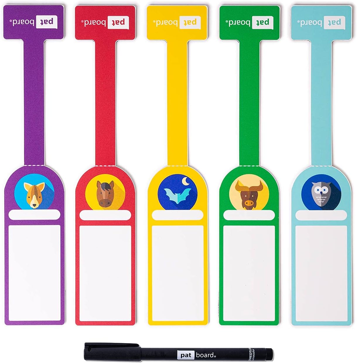PATboard Animal Bookmarks - 5 Writable Magnetic Bookmarks for Adults & Kids - Wacky & Funny Book Marks - Great Gift for Book Lovers! - Image 3