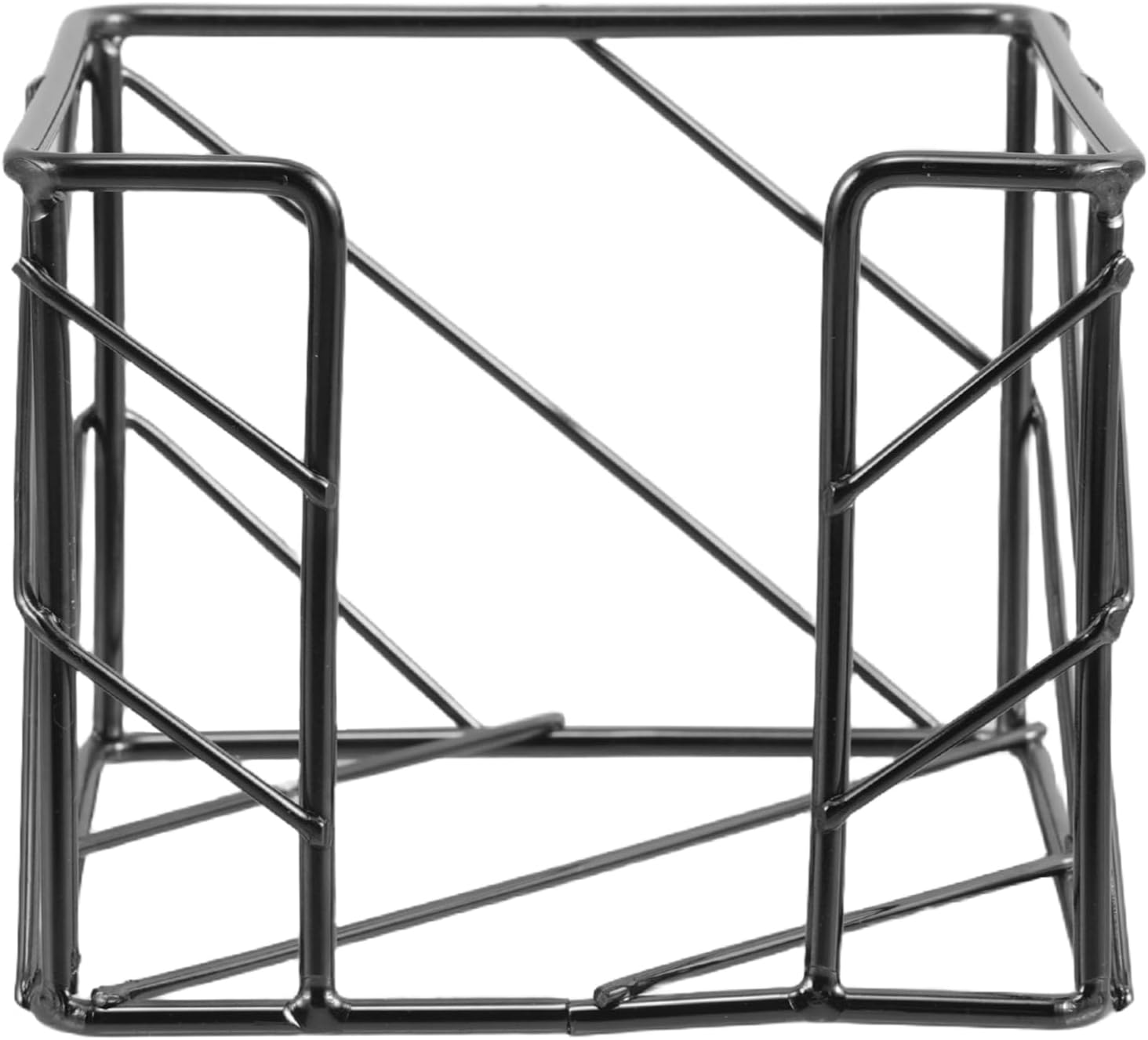 Housoutil Black Iron Notepad Holder Wire Cube Memo Note Dispenser