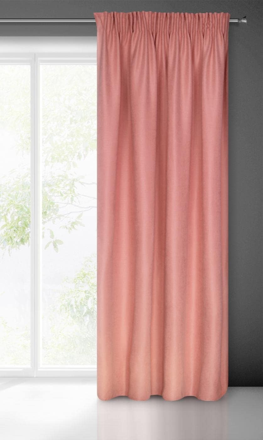 Eurofirany Plain Curtain with Ruffle Tape for Living Room / Bedroom