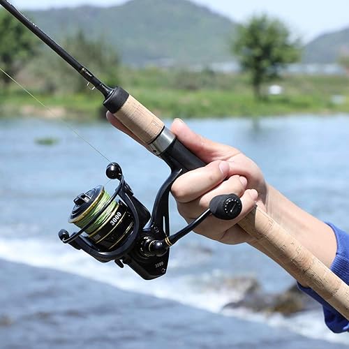 Miniatura 7 de Sougayilang Fishing Rods Graphite Lightweight Ultra Light Trout Rods 2 Pieces Cork Handle Crappie Spinning Fishing Rod