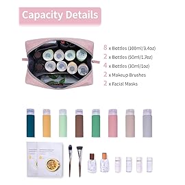 Narwey Makeup Bag Travel Cosmetic Bag Organizer Toiletry Bag Make Up Bags with Compartments for Women Girls (Large, Pink)