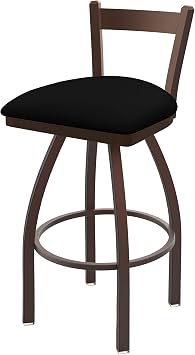 821 Catalina 25" Low Back Swivel Counter Stool with Bronze Finish and Black Vinyl Seat