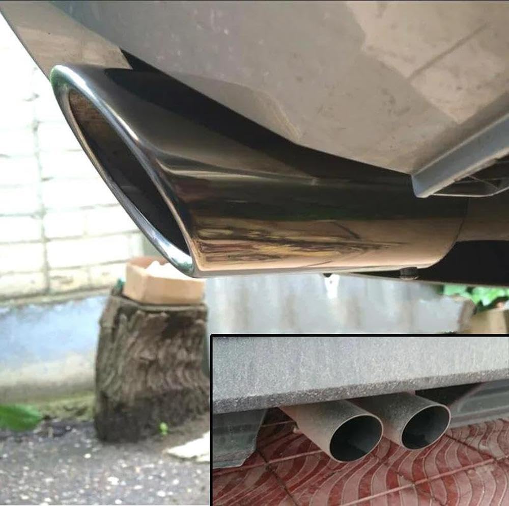 Spare Parts 2pc Exhaust Muffler Tips For Polo 6R For Bora For Golf 5 6 7 Mk7 For Scirocco 1.4T Tail Pipe Finisher Trim Cover