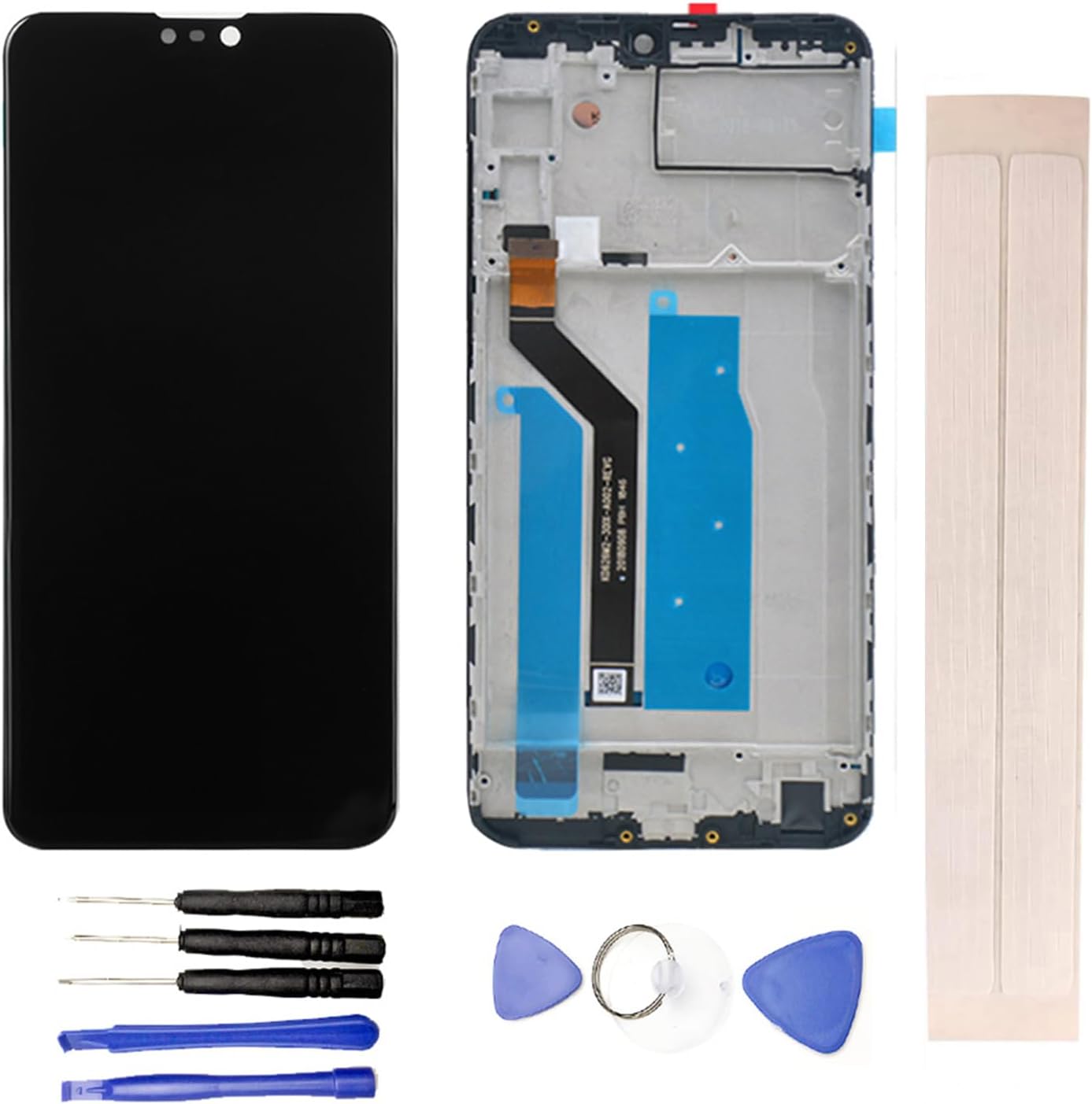 LCD Display & Replacement Touch Screen Digitizer Assembly with Free Tools for Zen-Fone Max Pro M2 ZB631KL Black with Frame
