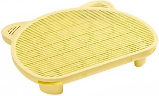 Generic Cat Litter Control Pad Anti Tracking Mat Step with Efficient Debris Funnel and Stable Legs Polypropylene Body Suitable for Indoor Cats Modern Homes cat Caregivers, Yellow, 9CM